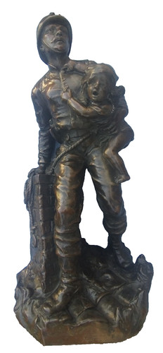 Rare statue pompier - 53, cm