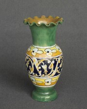 VASE NABEUL FAIENCE SIGNEE CERAMIQUE POLYCHROME TUNISIE MAGHREB KARAZ
