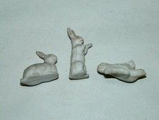 -LOT DE 3 FEVES ANCIENNE LAPIN ET COLOMBE 1ere époque AVEC ACCIDENTS FABOPHILIE