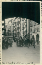 Autriche, Innsbruck, Maisons typiques 17e siècle, 1949, Vintage silver print Vin