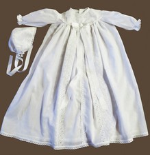 ROBE BAPTEME ET BONNET VINTAGE