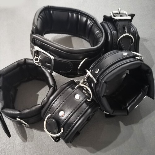 Bondage menottes cuir - en, pu