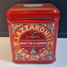 Ancienne Boîte A Gateaux Lazzaroni Saronno En Métal Collection Cuisine Vintage 