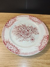 Jolis PLAT ROND ANCIEN SAINT AMAND & HAMAGE MODELE JARDINIERE DECOR VIEUX ROSE