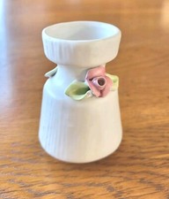 Vase Miniature en Porcelaine Nuova Capodimonte ITALIE Décor Fleurs Pastels 8 cm