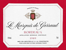 97 29 Etiquette BORDEAUX Le