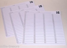 LOT de 3 INDEX pour Panier magasin 80 vues CAROUSEL KODAK 