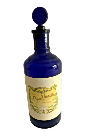 Bouteille verre bleue - verre, savon