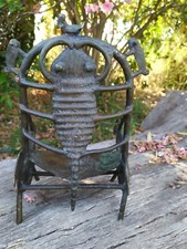  Bronze siège porte masque  Africain Sculpture Animaliers ancien  