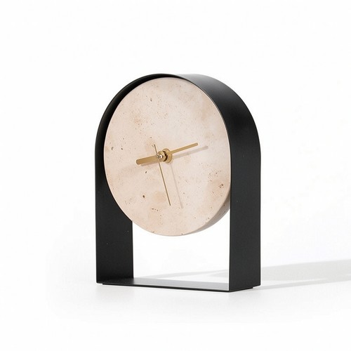 Horloge avec cadre métal - en,
