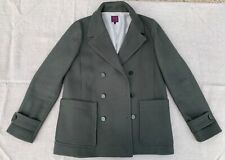 manteau caban BENSIMON vert taille 38 laine tres bon etat 