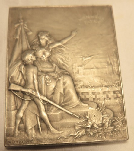 Medaille plaque bronze - -,