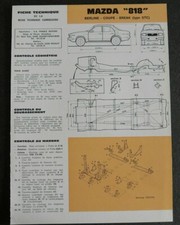 Fiche technique automobile carrosserie MAZDA 818