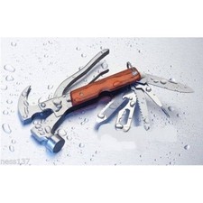 Marteau Multifonction Arrache-Clous Couteau Pince Scie Camping Chasse Outdoor