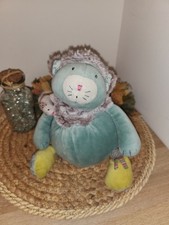 Doudou Chat Moulin Roty, Vert, Souris, Comme Neuf,  B2