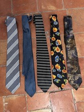 lot de 5 cravates vintages dont 4 en soie