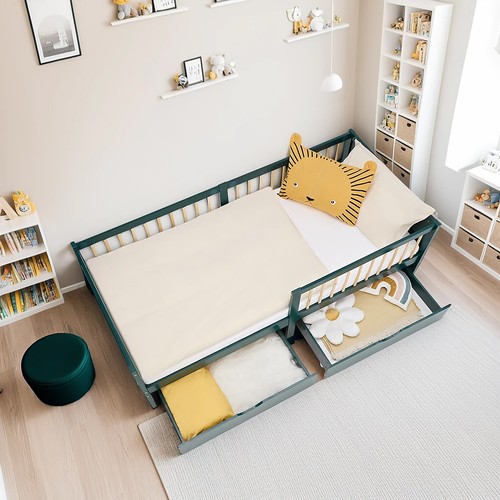 Lit bas enfant 90x200 bois - bas,