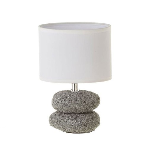 Lampe galet gris céramique - lampe,