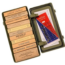 WW2 Set Medic Vehicule Jeep, Jeep First Aid Set WWII US Reproduction Copie