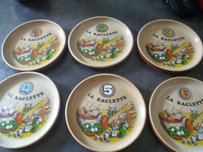 6 assiettes NEUVES à raclette