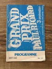 Programme officiel – Grand Prix Paul Ricard – 3 septembre 1972 – Castellet Rare
