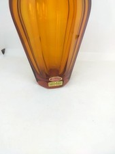 superbe vase moser  modèle diva cristal orange