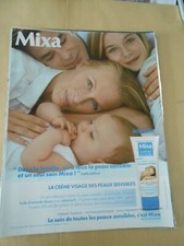 Publicité 2011 Advert Mixa expert peau sensible