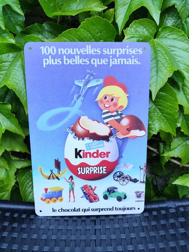 Plaque métal kinder surprises