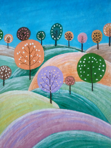 Peinture acrylique abstraite
