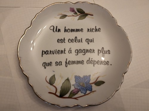 Assiette déco humoristique