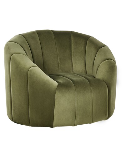 Fauteuil coquillage velours - en,