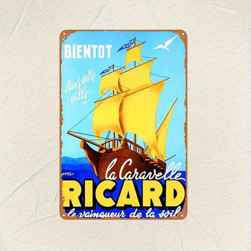 Plaque métal ricard - métal, la