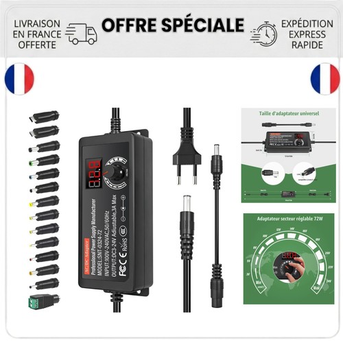 Adaptateur secteur universel