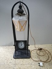 lampe Ancienne en fer forgé Avec Horloge art déco