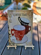 Plaque métal vintage coffee time, déco vintage café & bistrot , déco restaurant