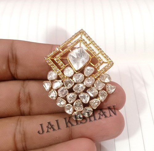élégant polki diamant pavé - polki,