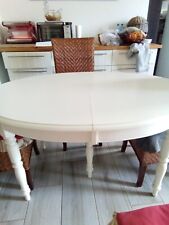 table merisier laquée blanc