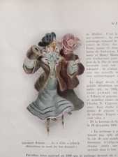 ZD138 Gravure l'illustration circa 1925 - le chic par Georges Redon en 1904