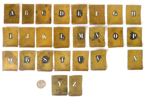 Ancien pochoir alphabet - ancien,