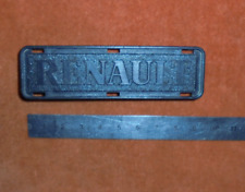 Plaque voiture ancienne Renault 90 mm x 25 mm x 3 épais Plastique