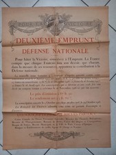 Affiche 2è Emprunt Pour La Victoire 1916 Imprimerie Nationale WW1