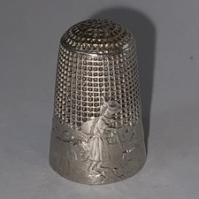 Dé à coudre argent massif