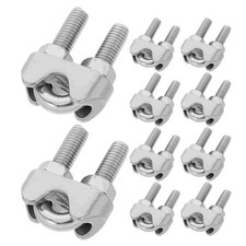  10 Pcs Serre Cable Acier