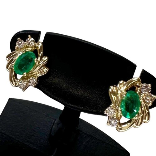 Boucle oreille emeraude 24 - boucle,