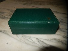 RARE COFFRET DE MONTRE DE LUXE ROLEX BOIS RECOUVERT VERT BOITE BIJOUX COLLECTION