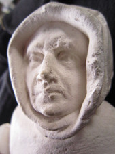 STATUETTE PRETRE MOINE EN