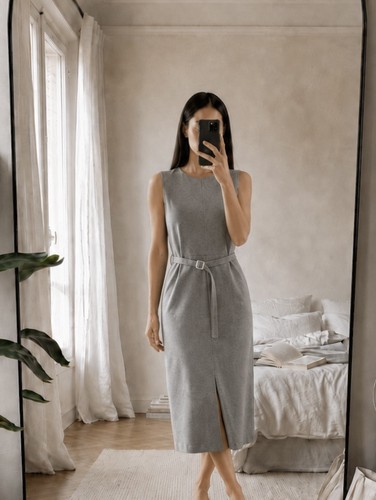 Robe chic grise mango taille - grise,