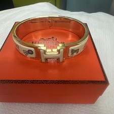 Hermès Gold Plated Enamel
