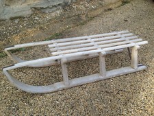 Ancienne luge en bois début 20èm pour utilisation ou déco chalet montagne Savoie