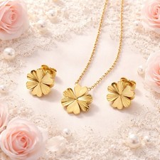 Collier trefle boucles - collier,